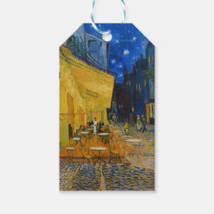 Étiquettes-cadeau Vincent van Gogh - Terrasse de café la nuit