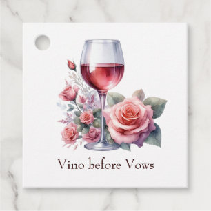 Étiquettes Cadeau Vino Before Vows Floral Vin Enterrement de Vie de