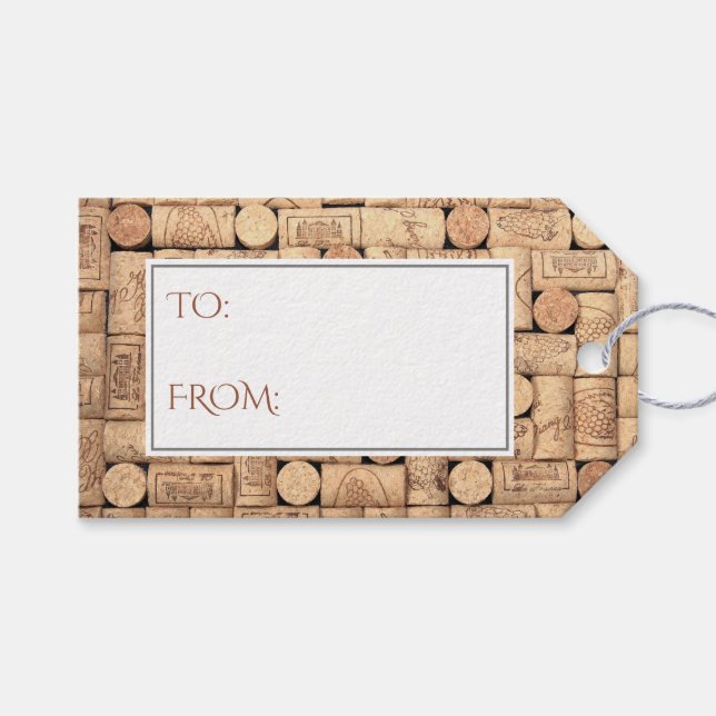 Étiquettes-cadeau Vins Corks (Devant (Horizontal))
