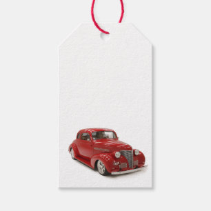 Étiquettes-cadeau Vintage 1939 Voiture rouge Année de naissance vier