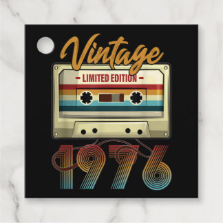 Étiquettes Cadeau Vintage 1976 cassette de 45e anniversaire Annivers