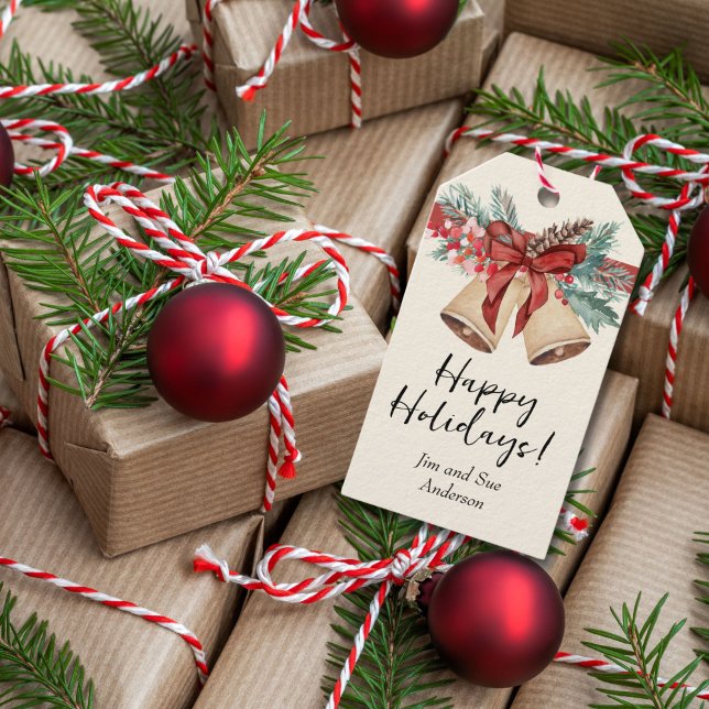 Étiquettes-cadeau Vintage Bells Holiday (Créateur téléchargé)