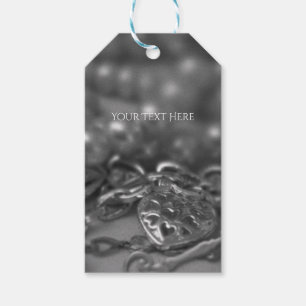 Étiquettes-cadeau Vintage Black & White Elegant Pearls Mariage chic
