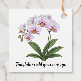 Étiquettes Cadeau Vintage Botanical Hibiscus Flower edit