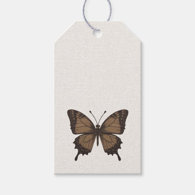 Étiquettes-cadeau Vintage Butterfly Tag (Devant)