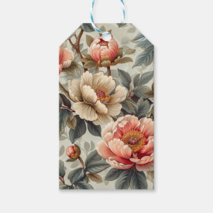 Étiquettes-cadeau Vintage élégant floral
