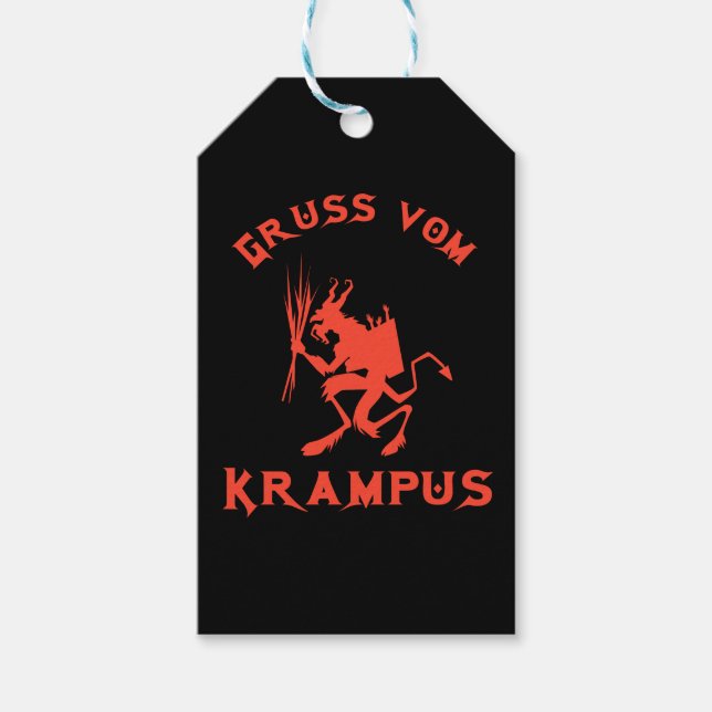 Étiquettes-cadeau Vintage Gruss vom Krampus (Devant)