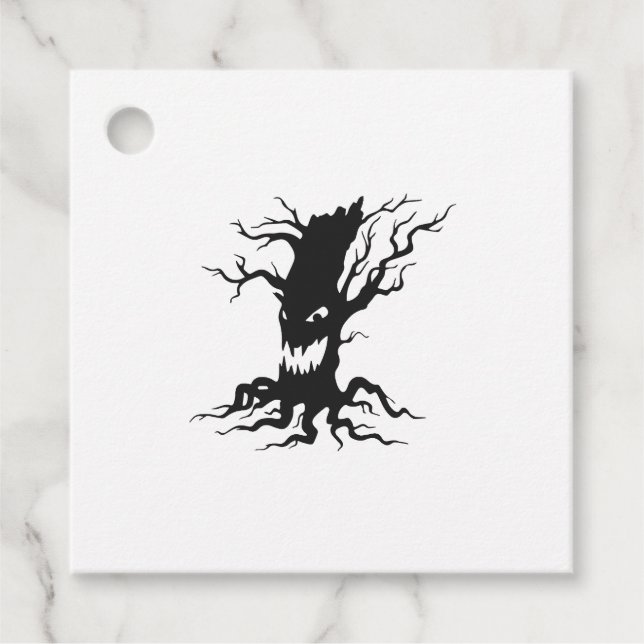 Étiquettes Cadeau Vintage Halloween (Devant)