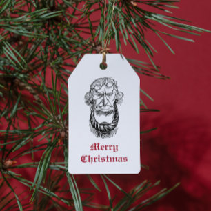 Étiquettes-cadeau Vintage Jacob Marley Dickens Un Carol De Noël