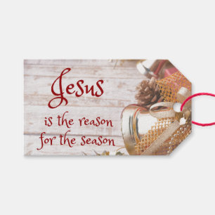 Étiquettes-cadeau Vintage Jésus est la raison de Noël de saison
