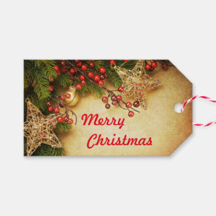 Étiquettes-cadeau Vintage Joyeux Noël Nom personnalisé