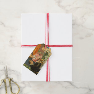 Étiquettes-cadeau Vintage Noël, Dîner de famille victorien