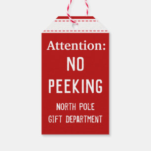 Étiquettes-cadeau Vintage Non Pékin Pôle Nord Noël Tags cadeaux