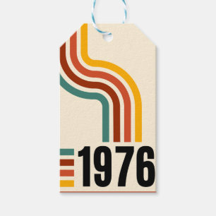 Étiquettes-cadeau vintage Retro Stripes 1976
