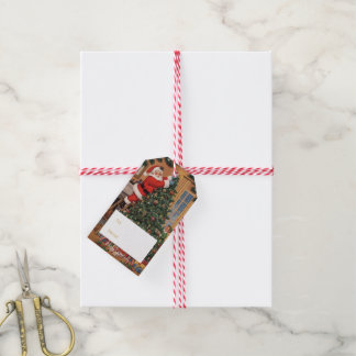 Étiquettes-cadeau Vintage Santa Christmas Gift Tag