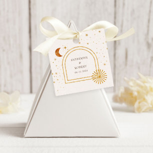 Étiquettes Cadeau Vintage Stars Céleste Lune Mariage serviettes