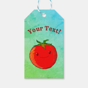 Étiquettes-cadeau Vintage style d'impression jolie tomate caricature