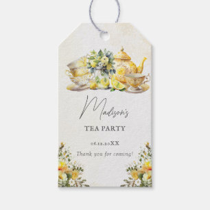 Étiquettes-cadeau Vintage Toutes les occasions Citron Tea Party Merc