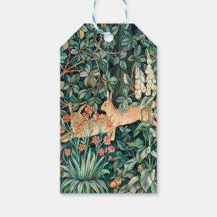 Étiquettes-cadeau Vintage "verdure" - Fleur d'arbre et lapin
