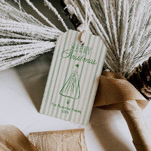 Vintage vert main dessinée Noël arbre Abstrait