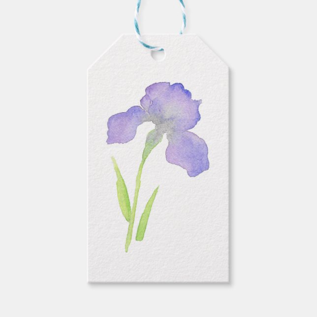Étiquettes-cadeau Violet Iris (Devant)