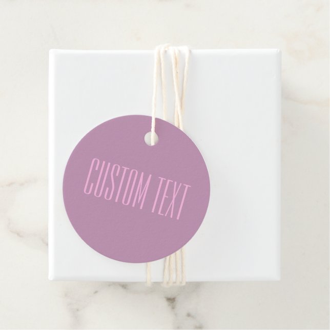 Étiquettes Cadeau Violet pastel et rose clair | Texte éditable moder (En situation)