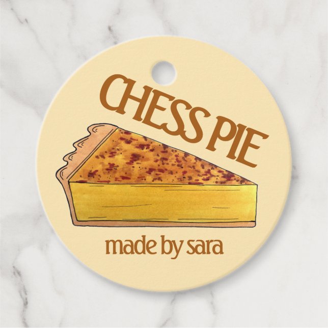 Étiquettes Cadeau Virginia Pie D'Échecs Dessert Sud Cuite Au Fil (Devant)