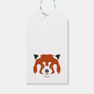 ÉTIQUETTES-CADEAU VISAGE DE PANDA ROUX