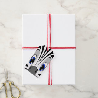Étiquettes-cadeau Visage Zebra