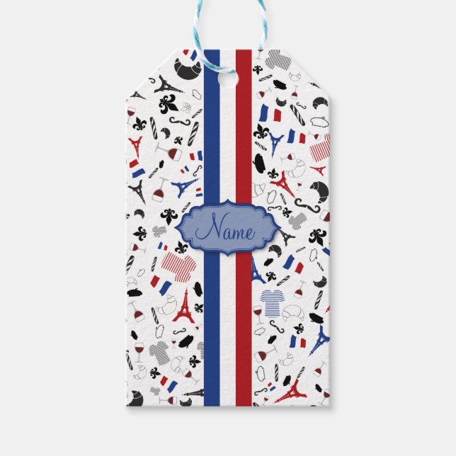 Étiquettes-cadeau Vive la France (Devant)