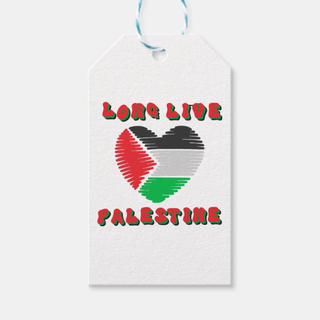 Étiquettes-cadeau Vive la Palestine (Devant)