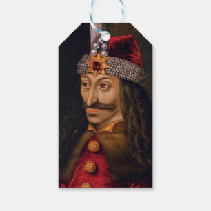 Étiquettes-cadeau Vlad tepes Impaler Portrait Voivode Histoire de Dr
