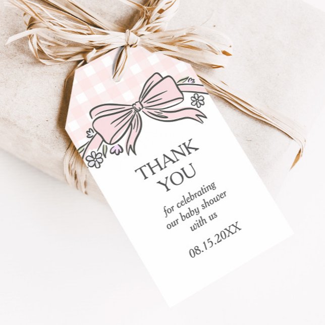 Étiquettes-cadeau Voici la glace rose Sundae Favor (Créateur téléchargé)