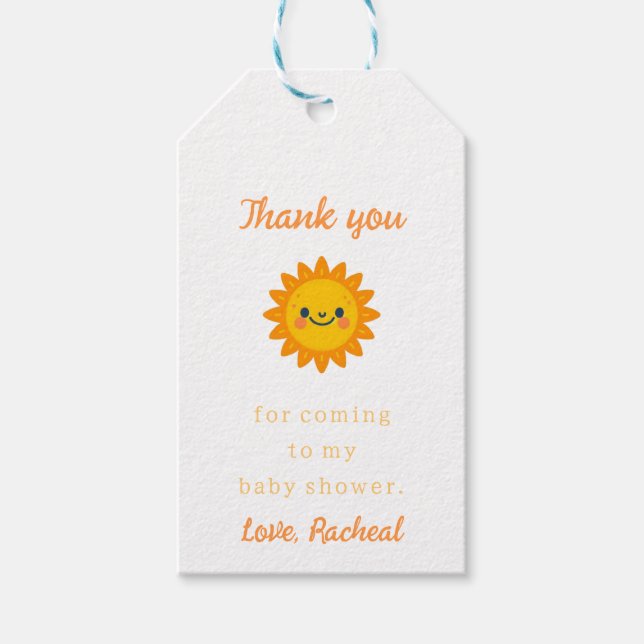 Étiquettes-cadeau Voici le Baby shower fils (Devant)