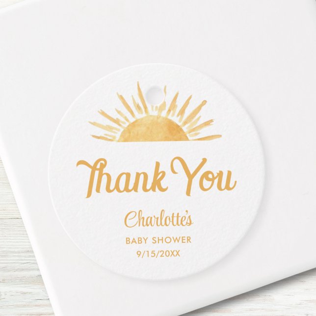 Étiquettes Cadeau Voici Le Fils Baby shower Merci (Créateur téléchargé)