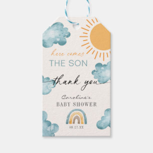 Étiquettes-cadeau Voici Le Son Baby shower Sunshine
