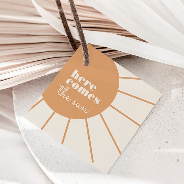 Étiquettes Cadeau Voici Les Mots-Clés Du Baby shower Sun Boho Favor (Créateur téléchargé)