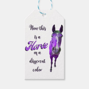 Étiquettes-cadeau Voici Un Cheval D'Une Couleur Différente, Violet
