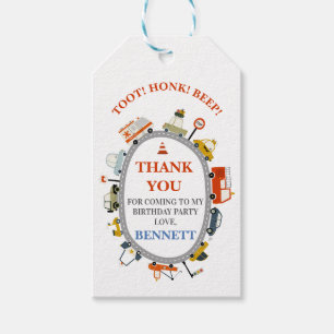 Étiquettes-cadeau Voitures Beep Beep de Toot Moderne Transport 1er A