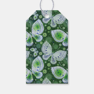 Étiquettes-cadeau Voler vers l'extérieur Papillon Paisley Imprimer v