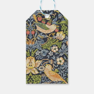 Étiquettes-cadeau Voleur de fraises Morris Bleu marine Art fin vinta