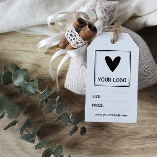 Étiquettes-cadeau Votre logo et code QR Prix des médias sociaux