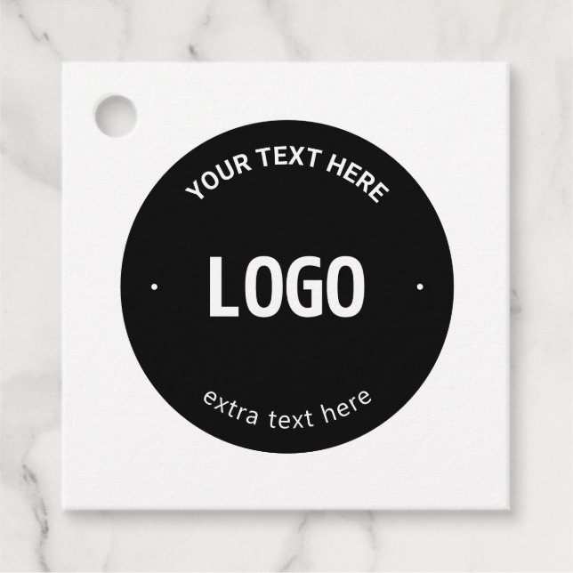 Étiquettes Cadeau Votre logo, image ou conception et texte modifiabl (Devant)