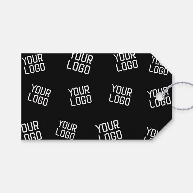 Étiquettes-cadeau Votre logo ou image | Modèle de recherche aléatoir (Devant (Horizontal))