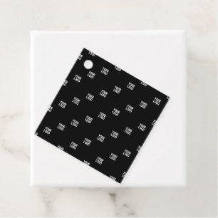 Étiquettes Cadeau Votre logo ou toute image Bandes diagonales
