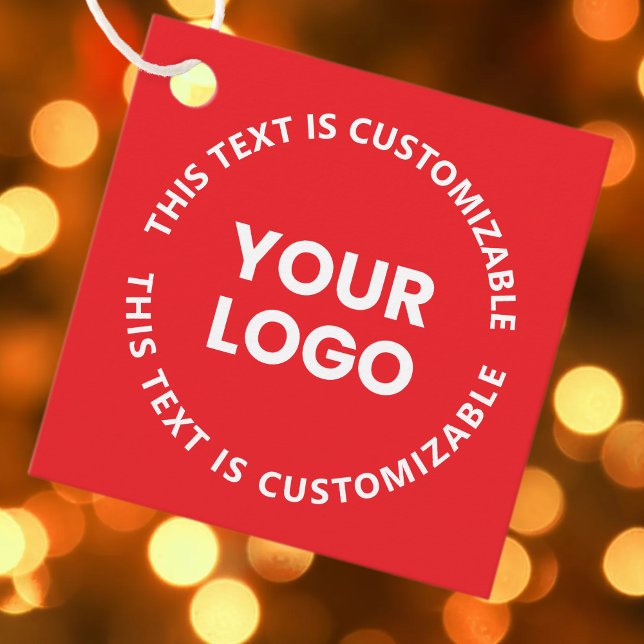 Étiquettes Cadeau Votre logo/toute image téléchargée et tout texte c (Créateur téléchargé)