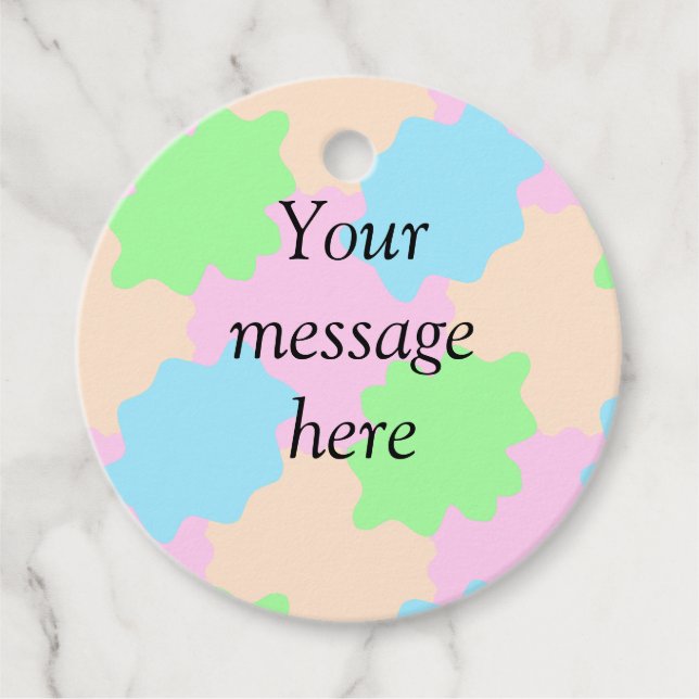 Étiquettes Cadeau Votre message ici ajouter le nom du texte boho rou (Devant)