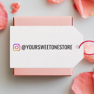 Étiquettes-cadeau Votre nom Instagram & Promo d'icône de médias soci