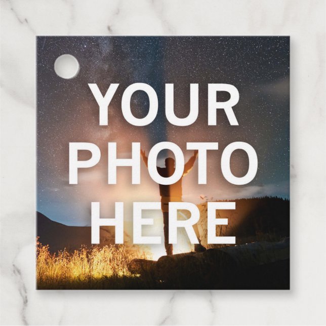 Étiquettes Cadeau Votre photo ici (Devant)