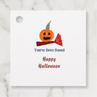 Étiquettes Cadeau Vous avez été Hué joy Halloween balai citrouille s